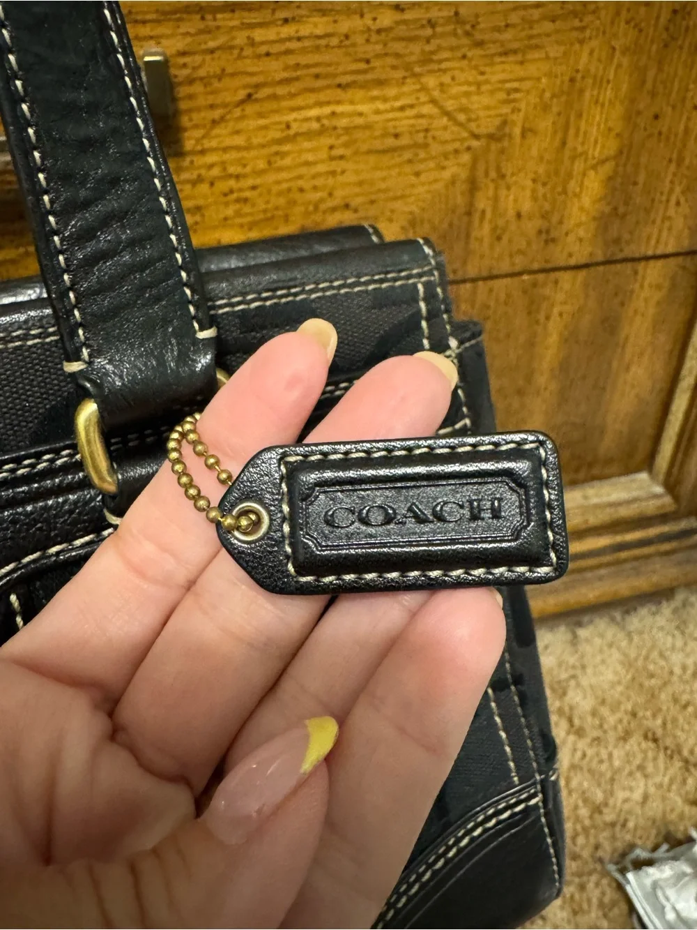 Coach Vintage Hampton Signature Turnlock Black Carryall